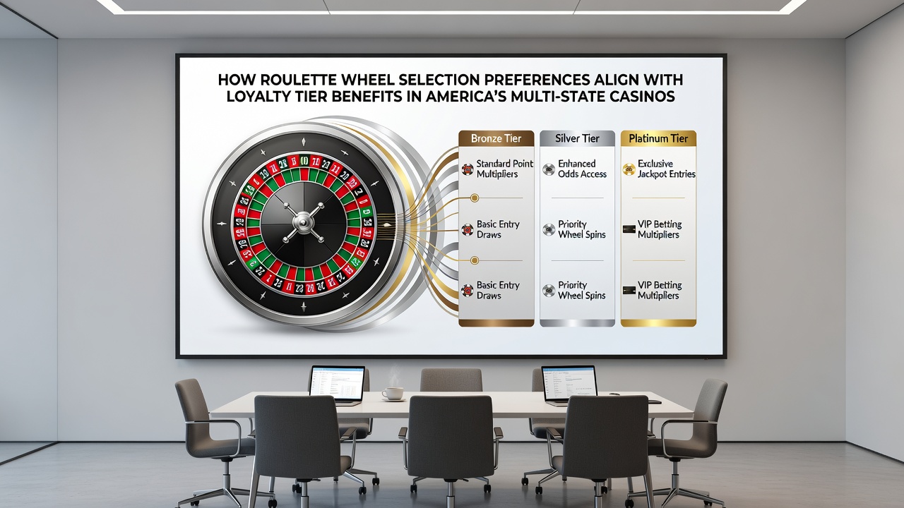 Loyalty tier benefits mapped against roulette wheel selection data