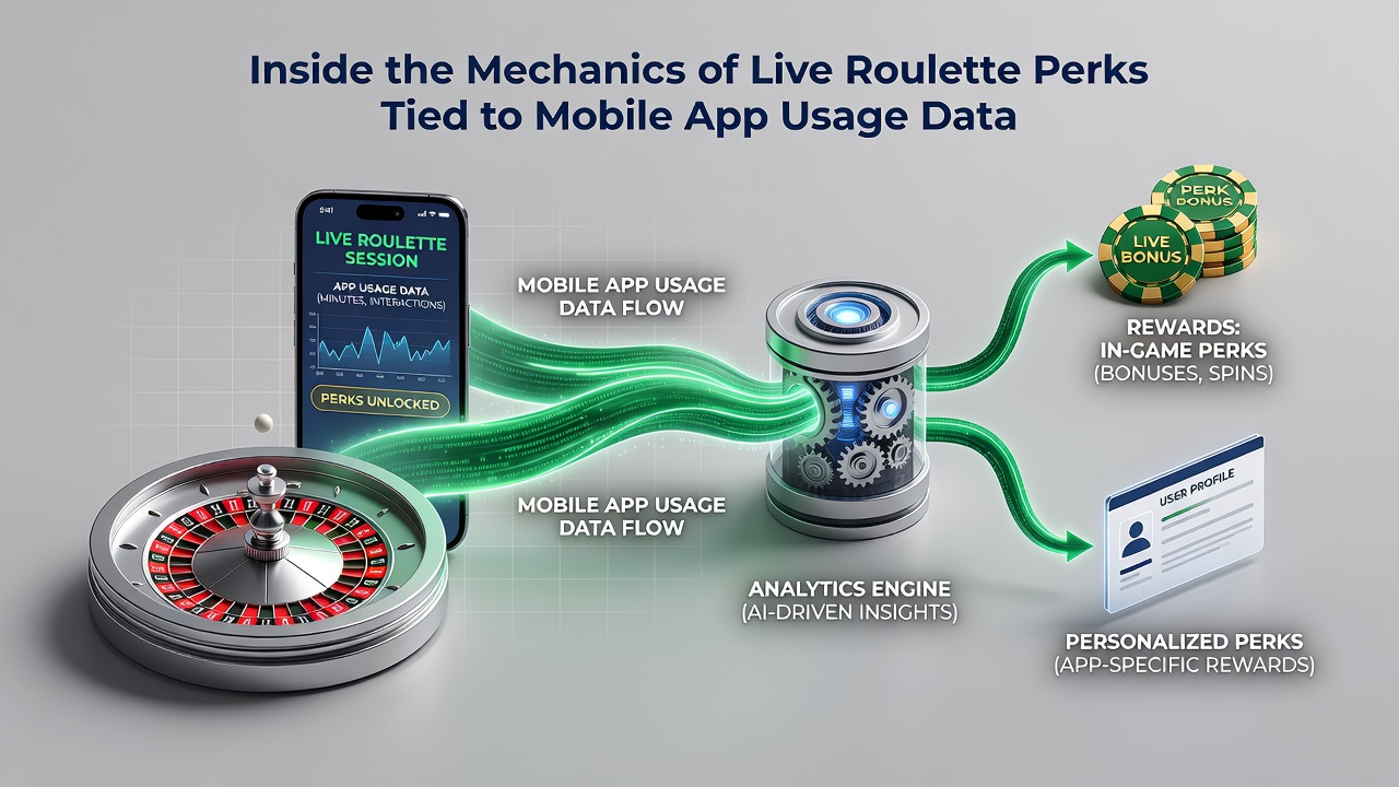 Analytics visualization showing correlation between mobile session data and live roulette bonus triggers