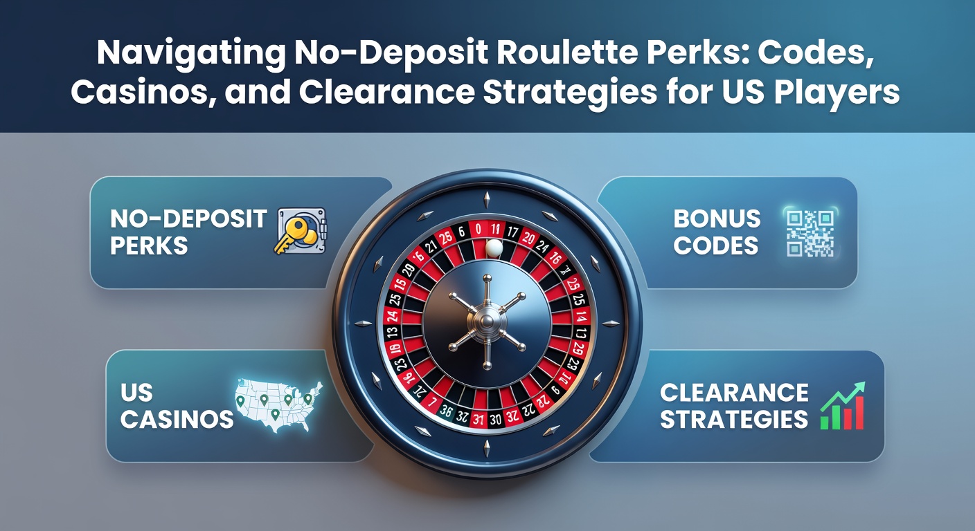 A vibrant roulette wheel spinning under casino lights, symbolizing no-deposit bonus opportunities for US players