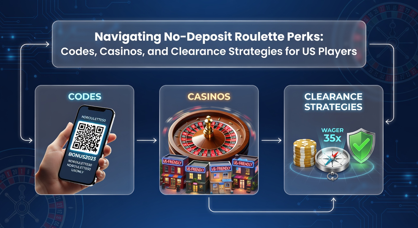 Casino interface showing a no-deposit bonus code entry screen with roulette game options, illustrating activation for US users