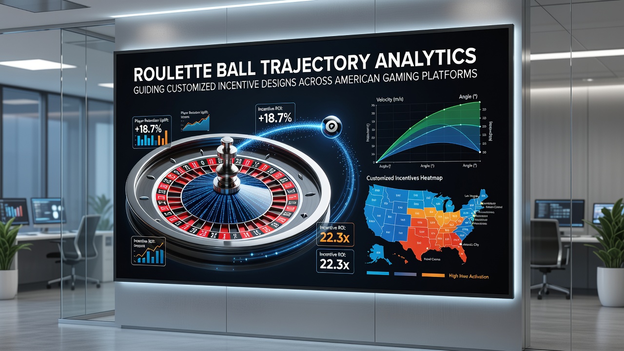 Detailed view of roulette wheel with ball trajectory paths highlighted for analytical purposes in American casinos