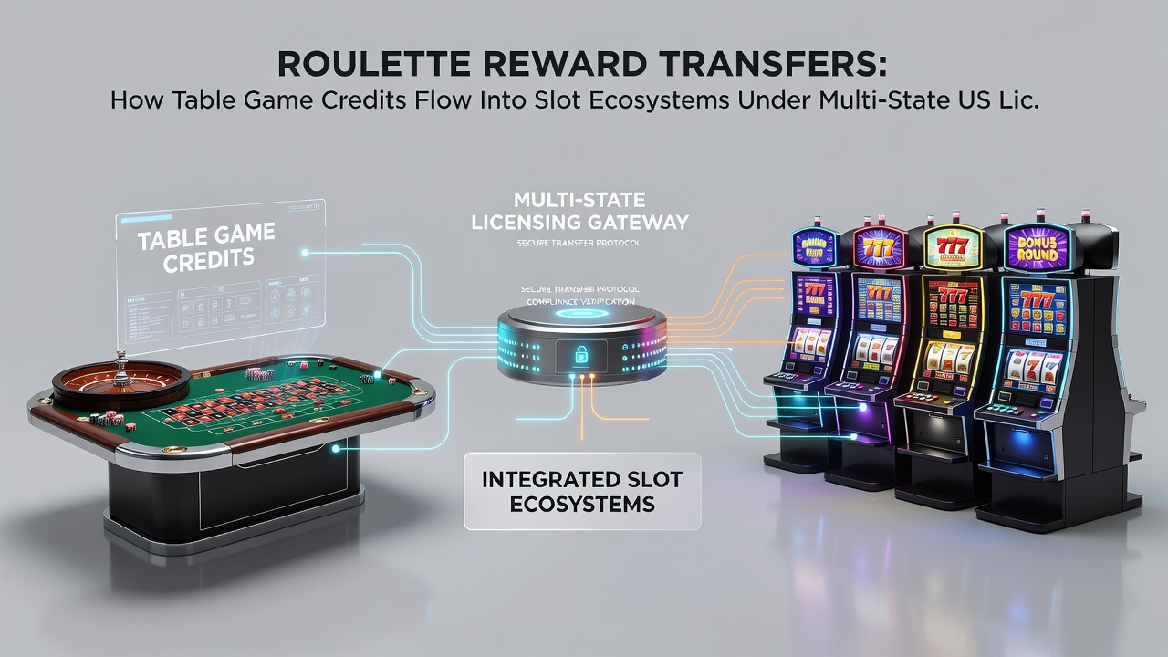 Visual representation of interstate compact data flows linking roulette rewards to slot ecosystems in regulated US markets