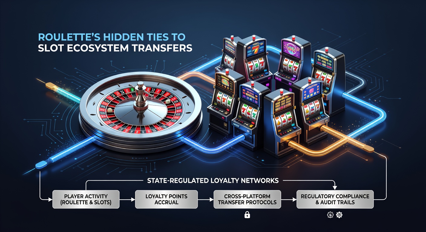 Network diagram showing data flows between slot machines, roulette tables, and loyalty program servers in regulated markets