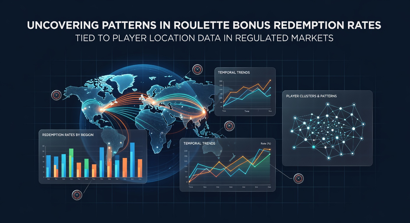 Data visualization showing roulette bonus redemption rates across different regulated US states and player locations